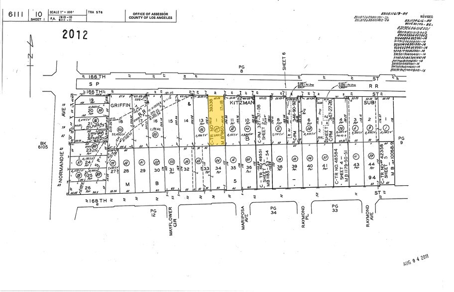 1316 W 166th St, Gardena, CA à vendre - Plan cadastral – Image 3 sur 3