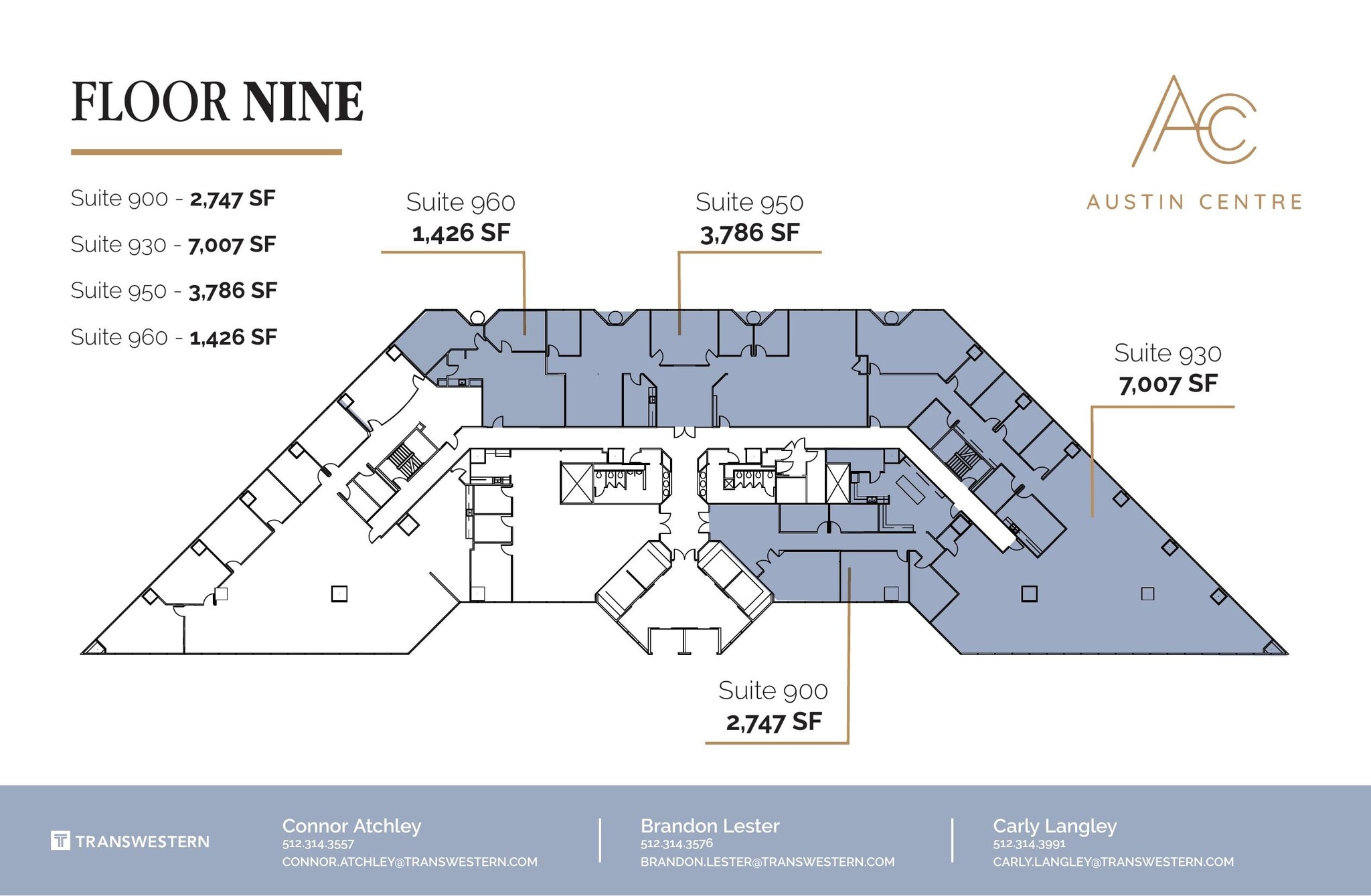 701 Brazos St, Austin, TX à louer Plan d’étage– Image 1 sur 1