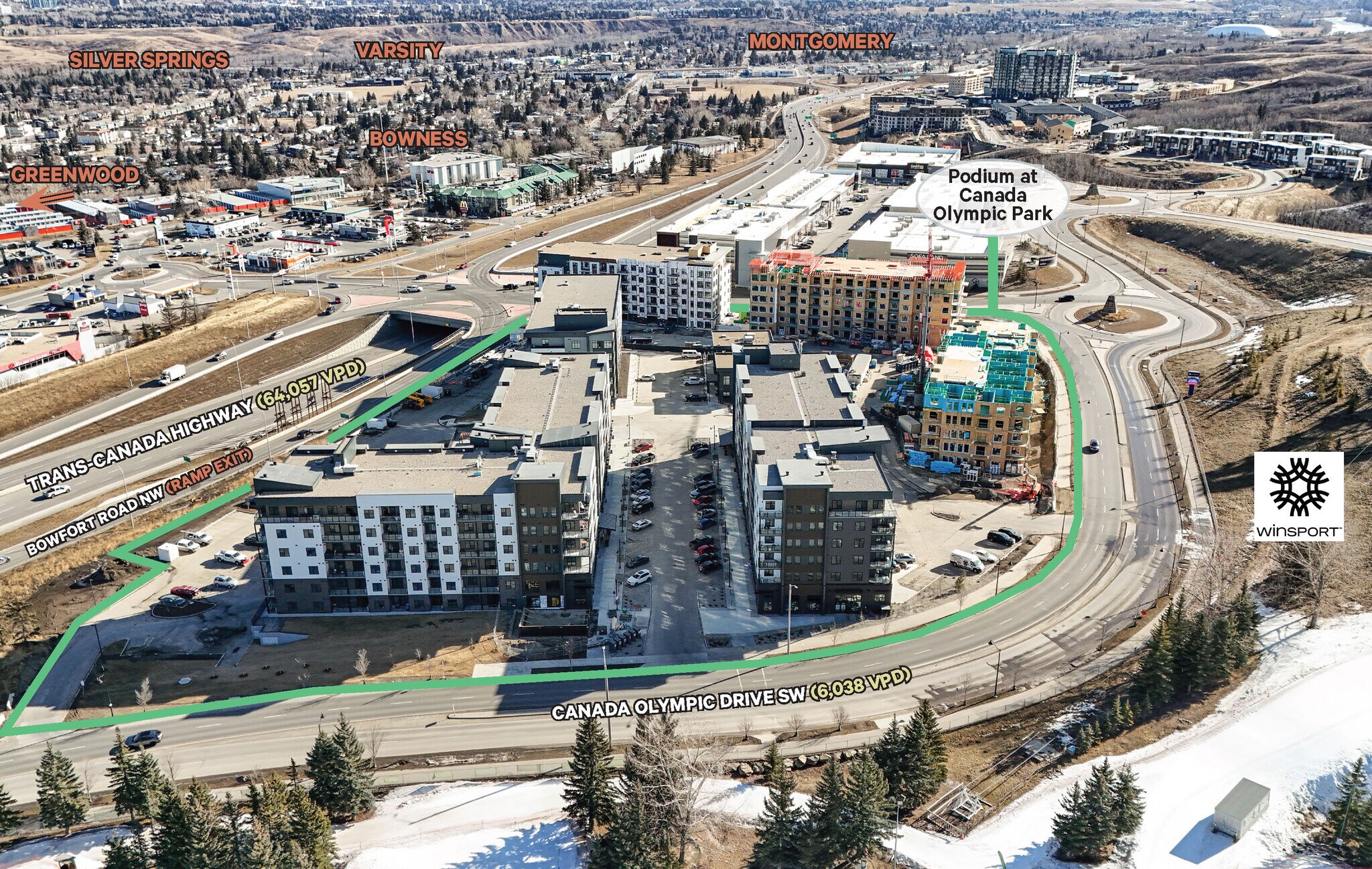 Canada Olympic Dr SW, Calgary, AB à louer Aérien– Image 1 sur 6