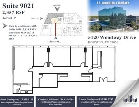 5120 Woodway Dr, Houston, TX à louer Plan d’étage– Image 2 sur 2