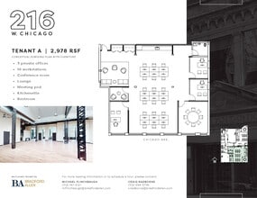 210-216 W Chicago Ave, Chicago, IL à louer Plan d’étage– Image 1 sur 10