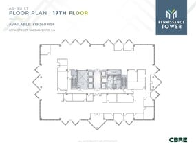 801 K St, Sacramento, CA à louer Plan d’étage– Image 1 sur 2