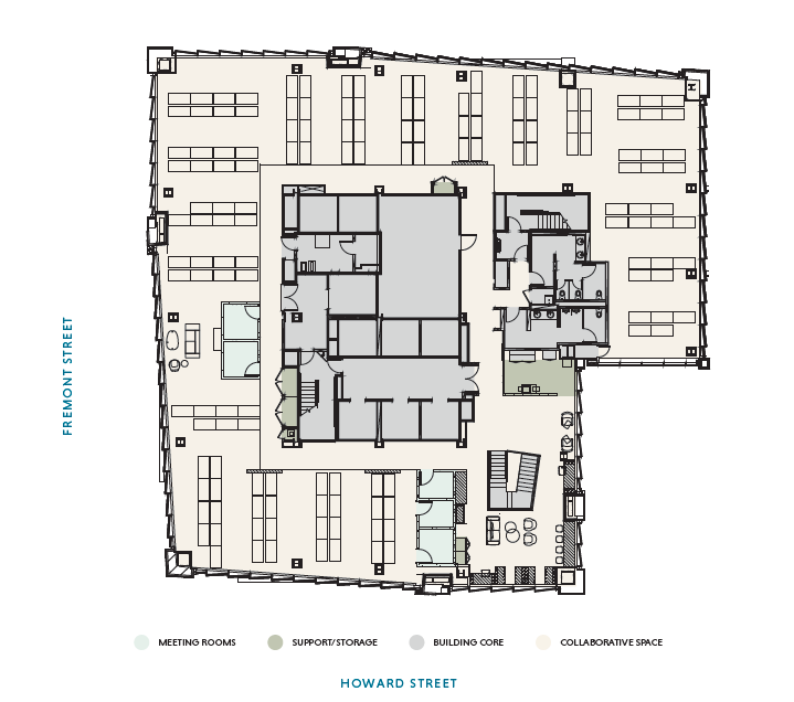 181 Fremont St, San Francisco, CA à louer Plan d’étage– Image 1 sur 1