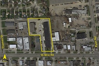 3711 E 10 Mile Rd, Warren, MI - Vue aérienne vue de carte