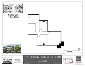 13231 Champion Forest Dr, Houston, TX à louer Plan d’étage– Image 1 sur 1