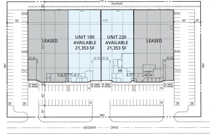 180-230 Messner Dr, Wheeling, IL à louer Plan de site– Image 1 sur 1