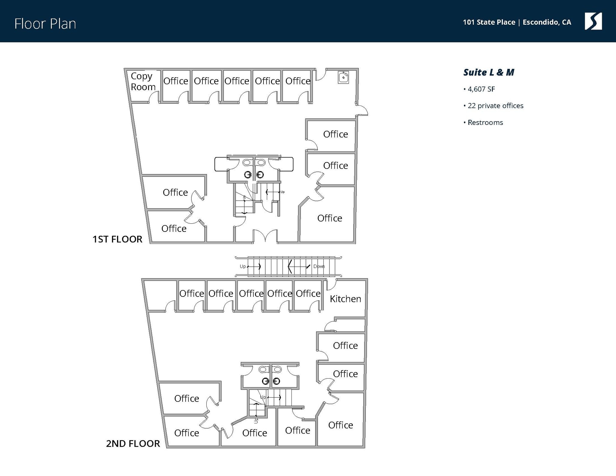 101-109 State Pl, Escondido, CA à louer Plan d’étage– Image 1 sur 1
