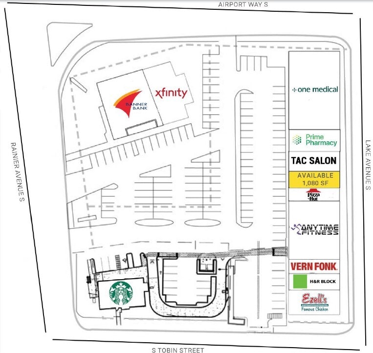 54-64 Rainier Ave S, Renton, WA à louer Plan de site– Image 1 sur 1