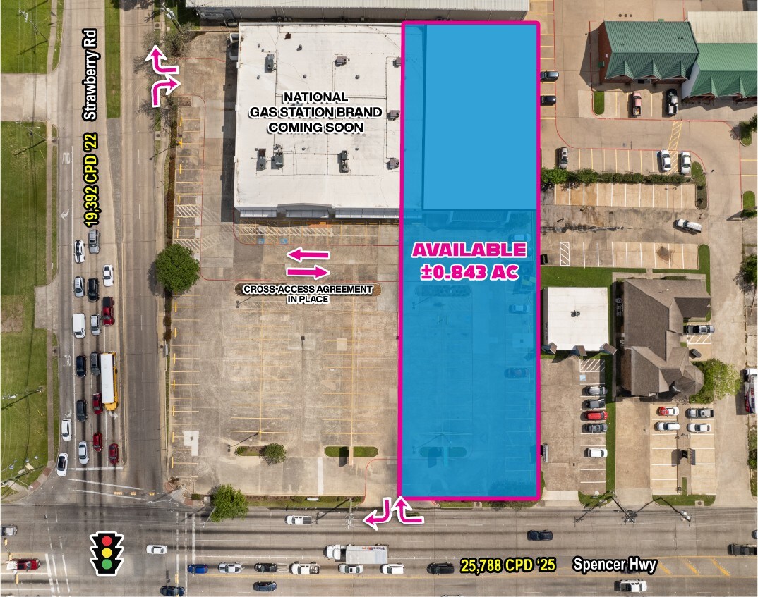 SWC Spencer Hwy & Strawberry Rd, Pasadena, TX à louer Photo principale– Image 1 sur 5