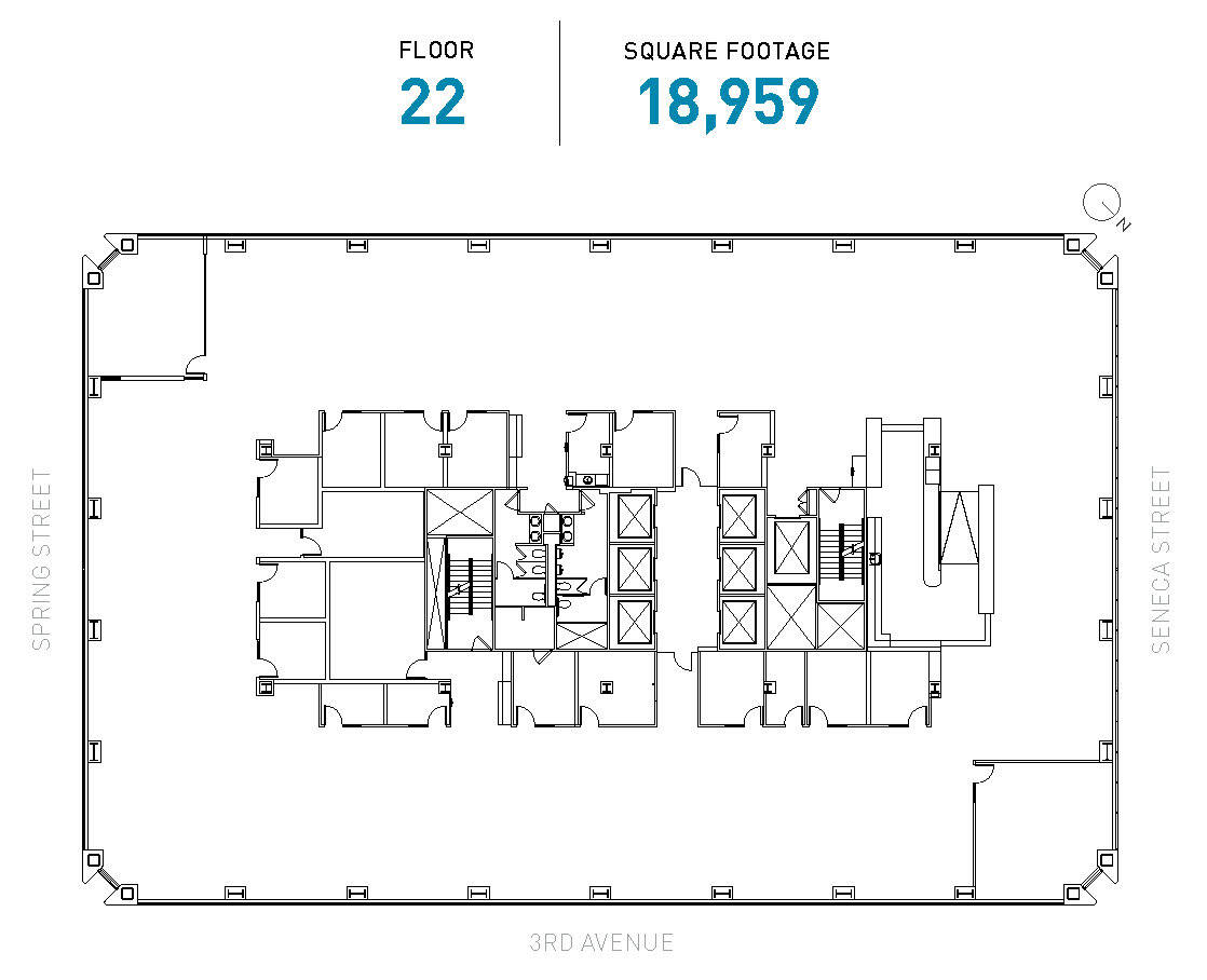 1111 3rd Ave, Seattle, WA à louer Plan d’étage– Image 1 sur 1
