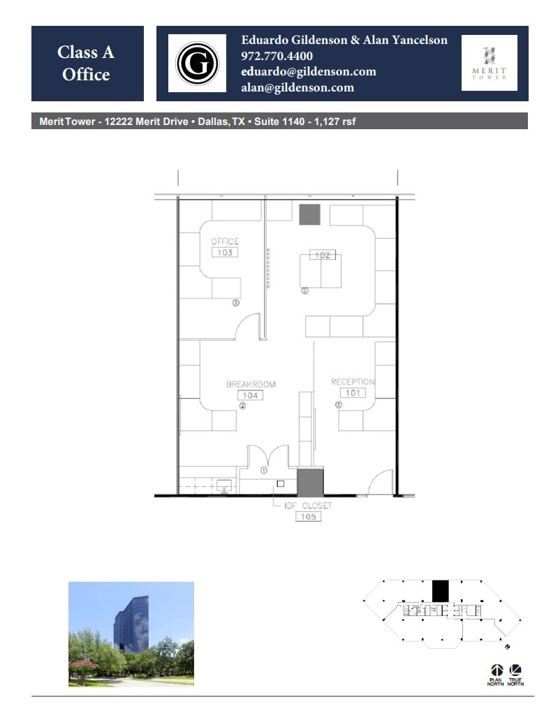 12222 Merit Dr, Dallas, TX à louer Plan d’étage– Image 1 sur 1