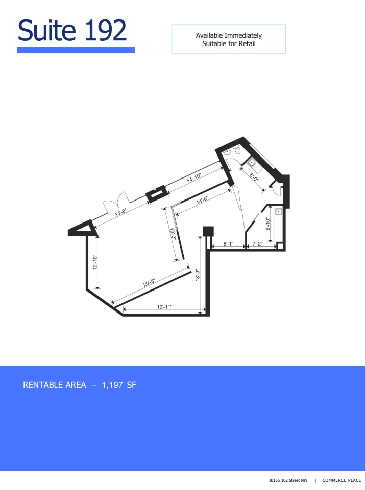 10155 102nd St NW, Edmonton, AB à louer Plan d’étage– Image 1 sur 1