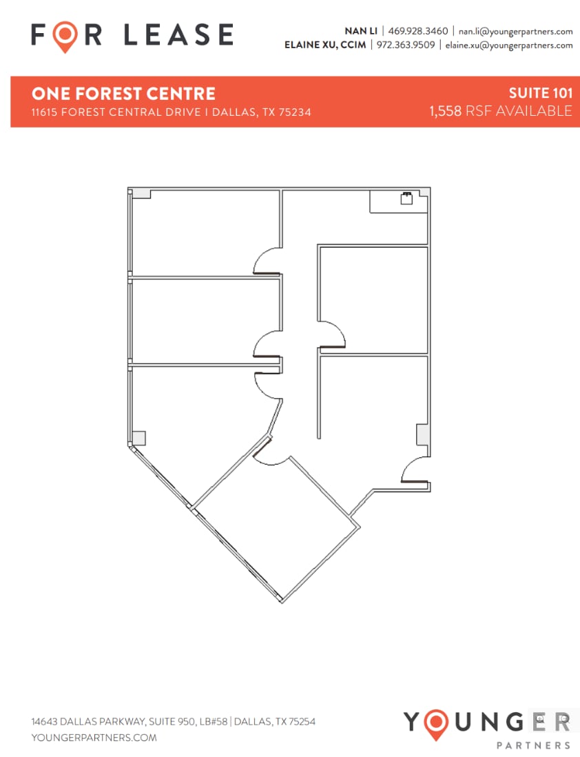 11615 Forest Central Dr, Dallas, TX à louer Plan d’étage– Image 1 sur 1