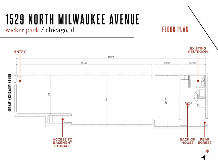 1529 N Milwaukee Ave, Chicago, IL à louer - Plan d’étage – Image 2 sur 2