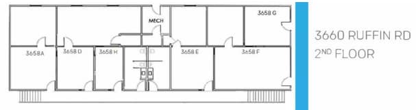 3654-3660 Ruffin Rd, San Diego, CA à louer Plan d’étage– Image 1 sur 1