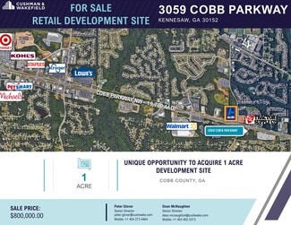 Plus de détails pour 3059 Cobb Pky NW, Kennesaw, GA - Terrain à vendre