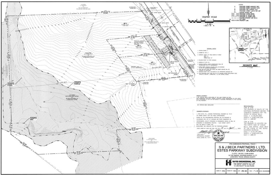 3609 Estes Pkwy, Longview, TX à vendre - Plan cadastral – Image 2 sur 2