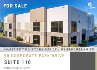 Plus de détails pour 90 Corporate Park Dr, Henderson, NV - Industriel/Logistique à vendre