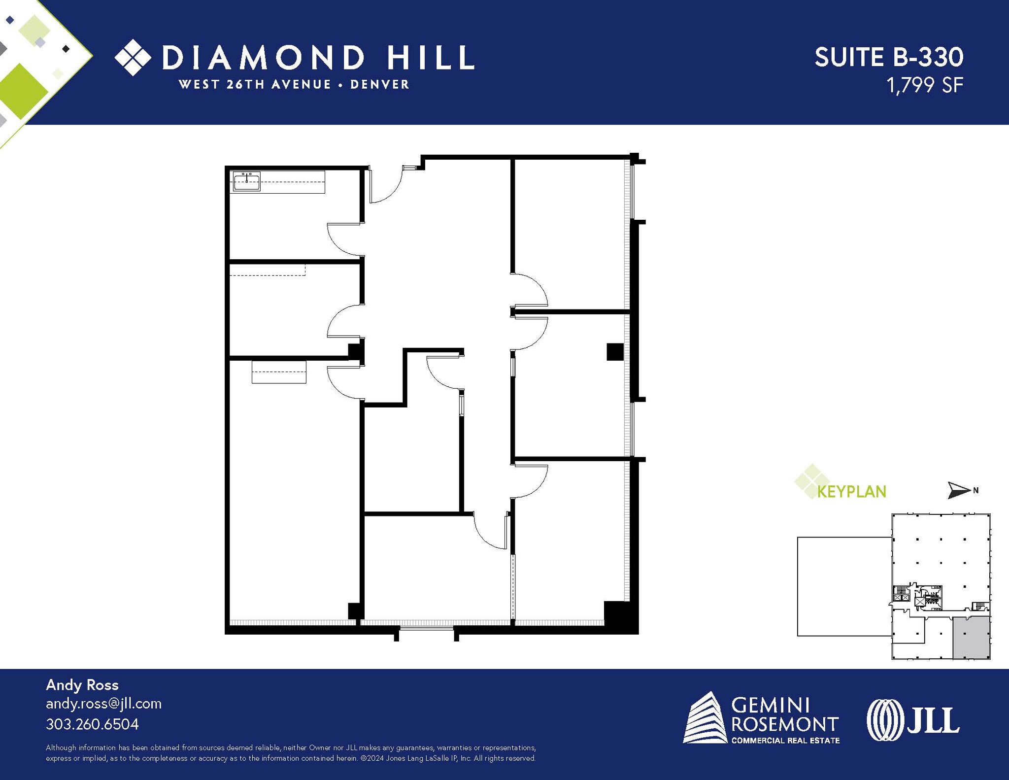 2490 W 26th Ave, Denver, CO à louer Plan d’étage– Image 1 sur 2