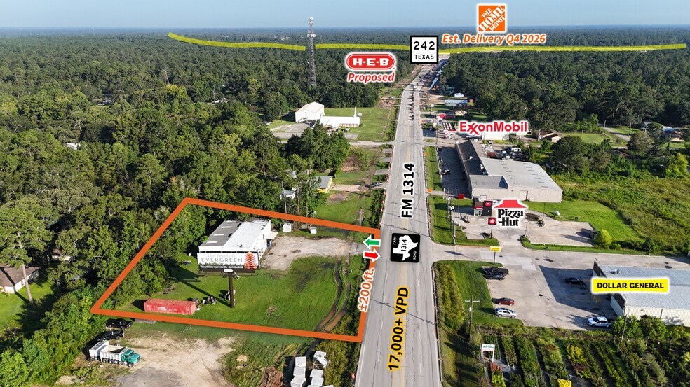 17018 FM 1314, Conroe, TX à vendre - Aérien – Image 3 sur 7