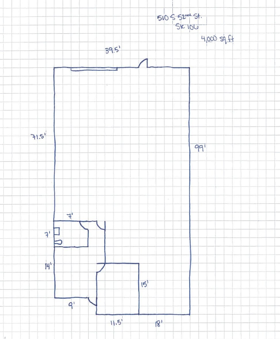510 S 52nd St, Tempe, AZ à louer Plan d’étage– Image 1 sur 1
