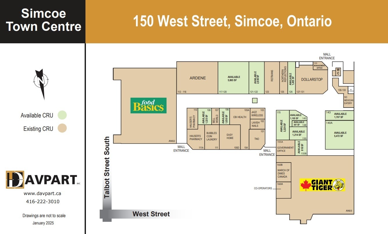 150 West St, Norfolk, ON à louer Plan de site– Image 1 sur 1