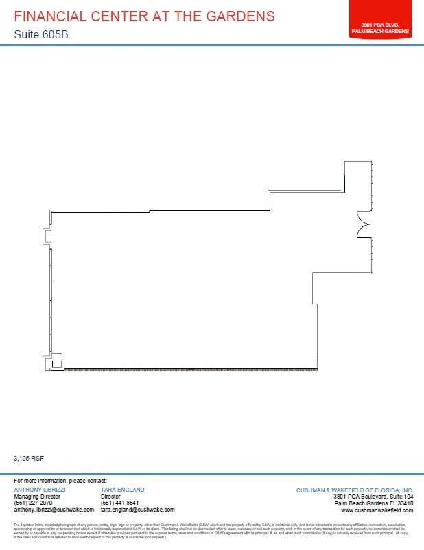 3801 PGA Blvd, Palm Beach Gardens, FL à louer Plan d’étage– Image 1 sur 1