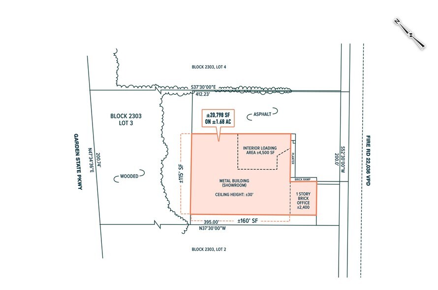 3157 Fire Rd, Egg Harbor Township, NJ à vendre - Plan de site – Image 3 sur 3