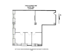 1100 H St NW, Washington, DC à louer Plan d’étage– Image 1 sur 7