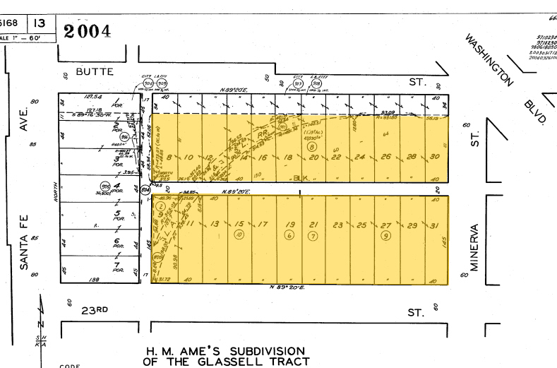 2423 E 23rd St, Los Angeles, CA à louer - Plan cadastral – Image 3 sur 4