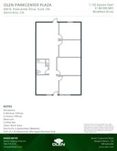 603 N Parkcenter Dr, Santa Ana, CA à louer Plan d’étage– Image 1 sur 1