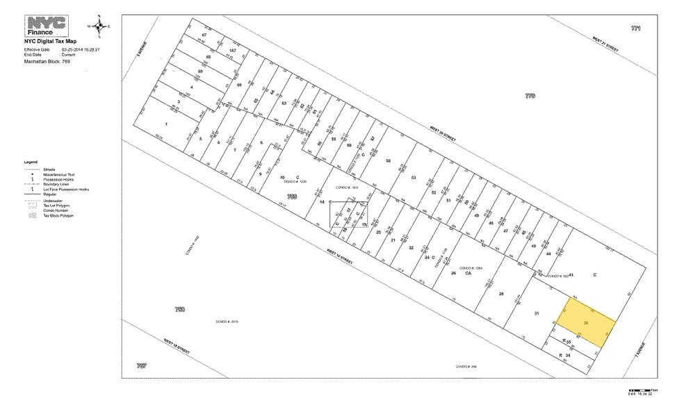 156-158 Seventh Ave, New York, NY à vendre - Plan cadastral – Image 2 sur 2