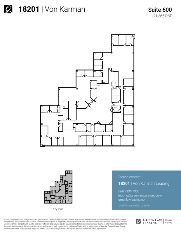 18201 Von Karman Ave, Irvine, CA à louer Plan d’étage– Image 1 sur 1