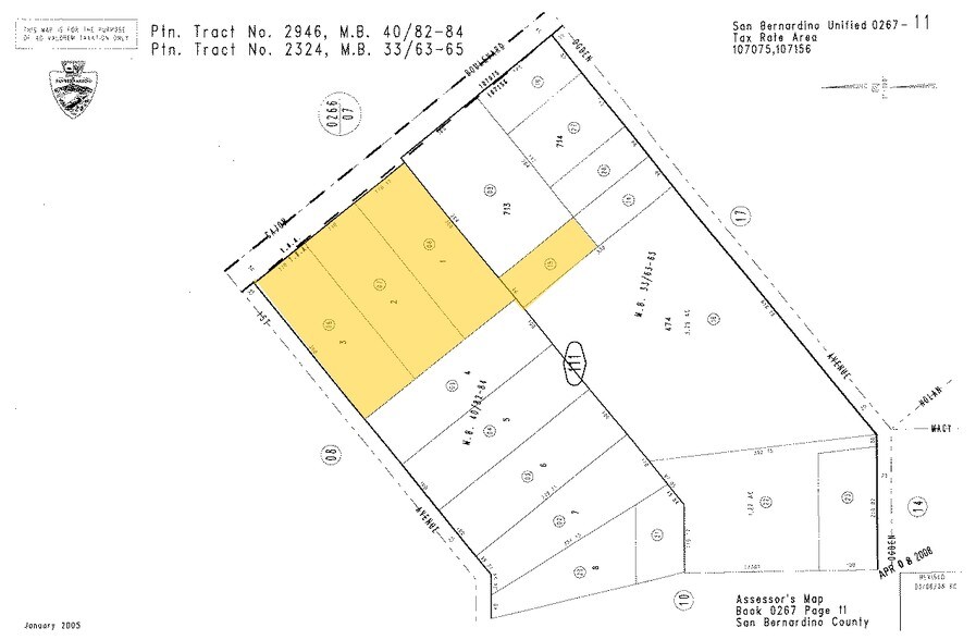 2035 W 1st St, San Bernardino, CA à vendre - Plan cadastral – Image 2 sur 5