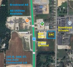 195 Oak st, Brookland, AR - VUE AÉRIENNE  vue de carte