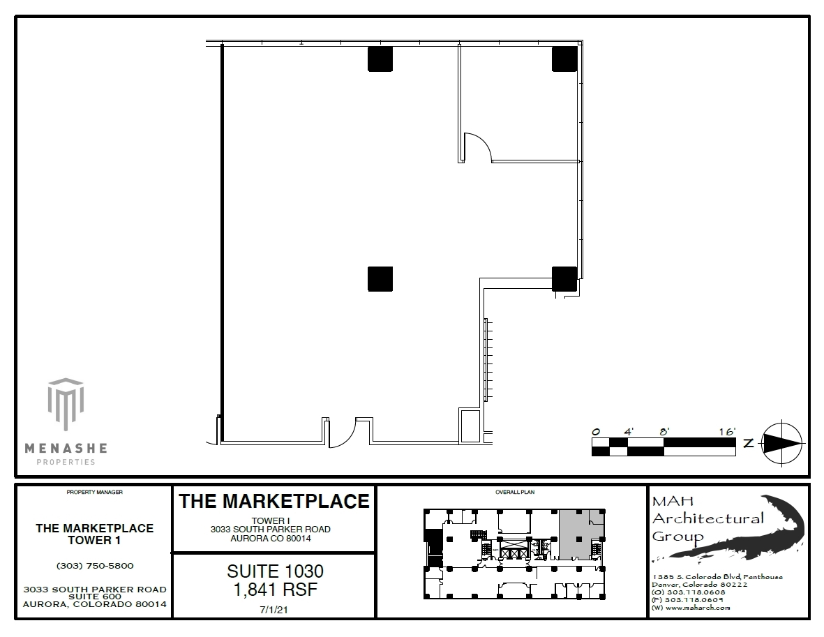 3025 S Parker Rd, Aurora, CO à louer Plan d’étage– Image 1 sur 1