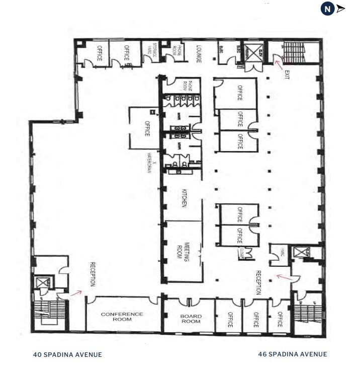 40-46 Spadina Ave, Toronto, ON à louer Plan d’étage– Image 1 sur 1