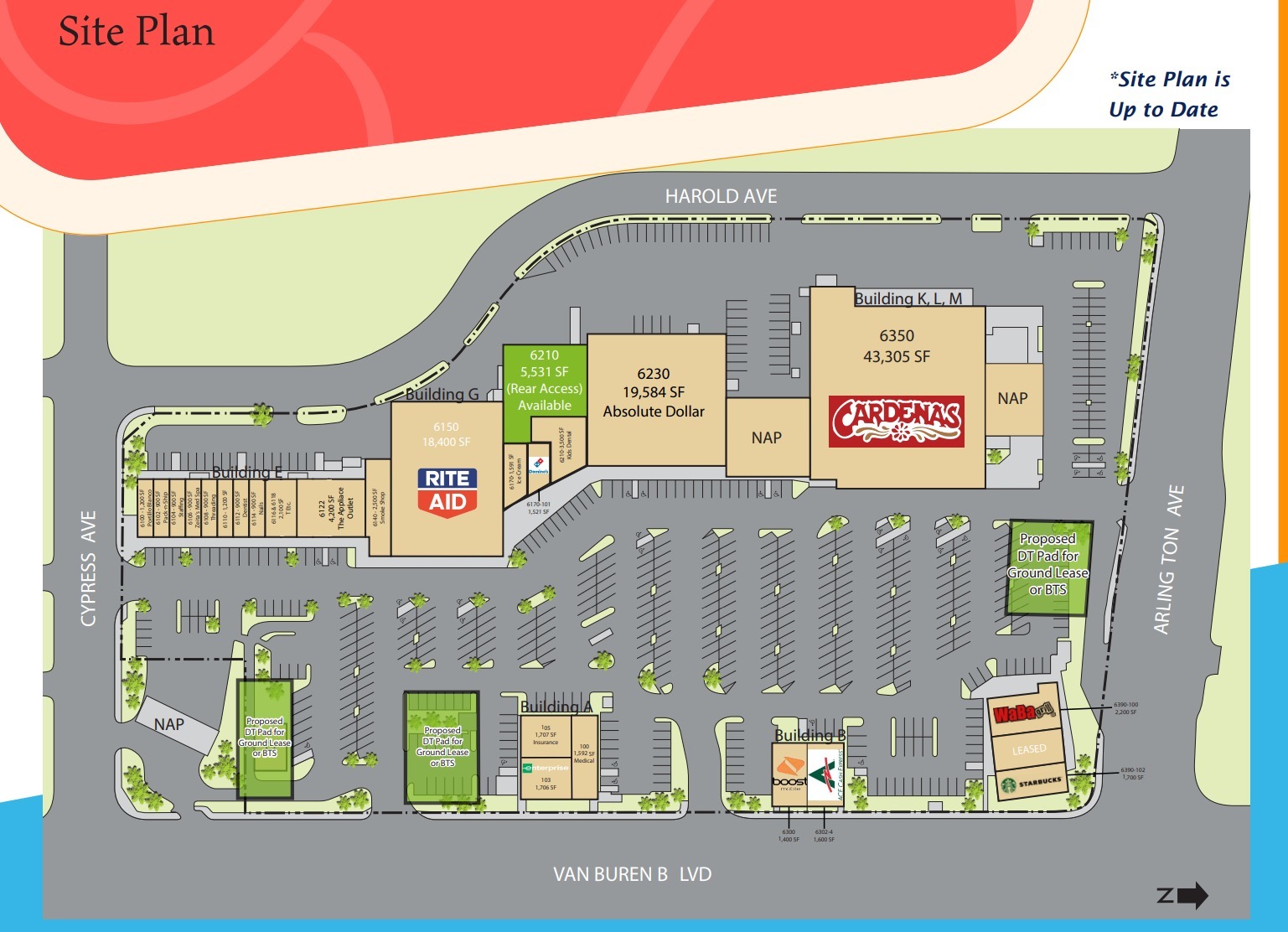 6150-6350 Van Buren Blvd, Riverside, CA à louer Plan de site– Image 1 sur 1