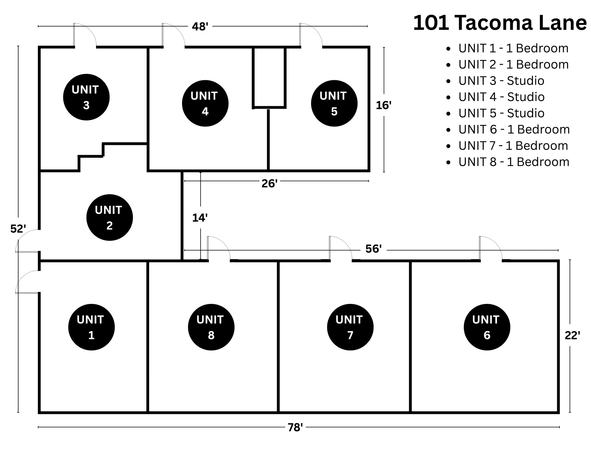 101-107 Tacoma Ln, West Palm Beach, FL à louer Plan de site– Image 1 sur 1