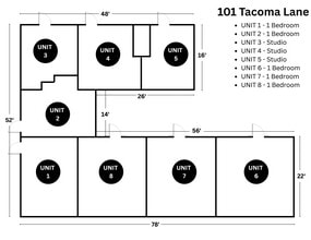 101-107 Tacoma Ln, West Palm Beach, FL à louer Plan de site– Image 1 sur 1