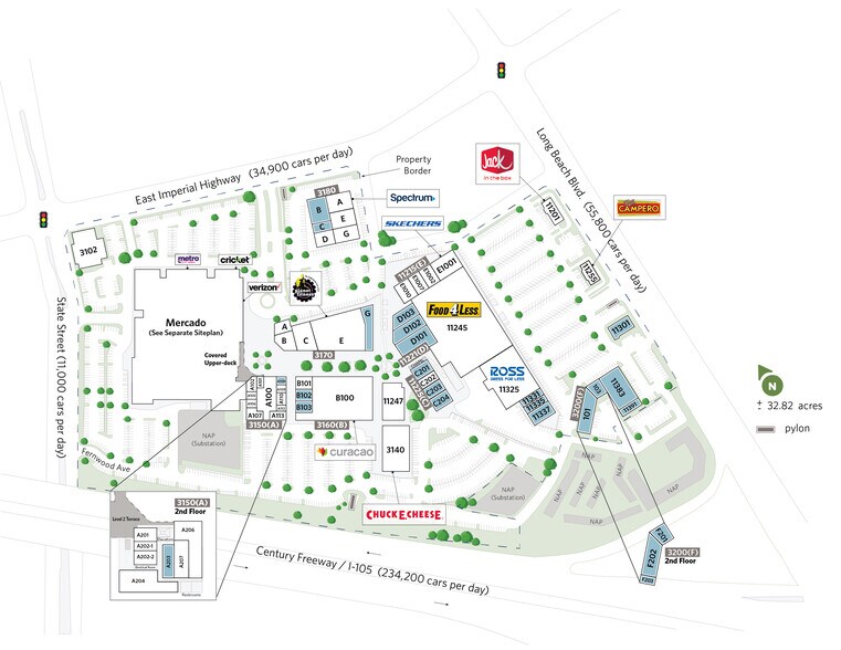 11215-11389 Long Beach Blvd, Lynwood, CA à louer - Plan de site – Image 3 sur 21