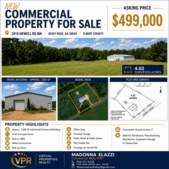2015 Hewell Rd NW, Dewy Rose, GA à vendre - Photo de l’immeuble – Image 1 sur 1