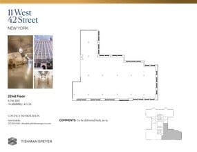 11 W 42nd St, New York, NY à louer Plan d’étage– Image 1 sur 1