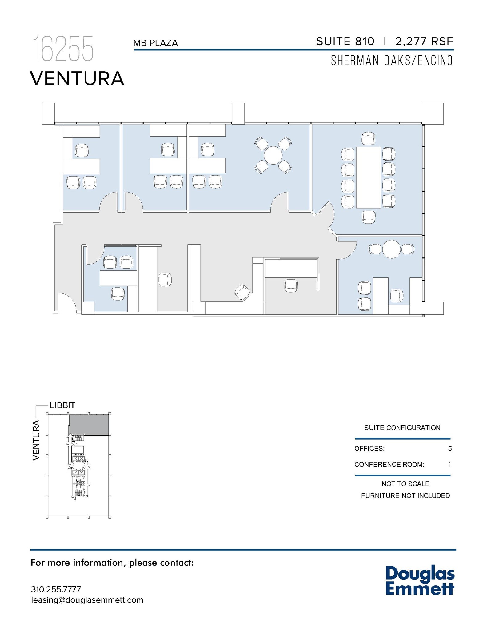 16255 Ventura Blvd, Encino, CA à louer Plan d’étage– Image 1 sur 1