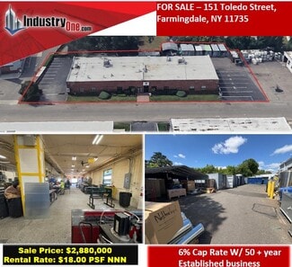 Plus de détails pour 151 Toledo St, Farmingdale, NY - Industriel/Logistique à vendre