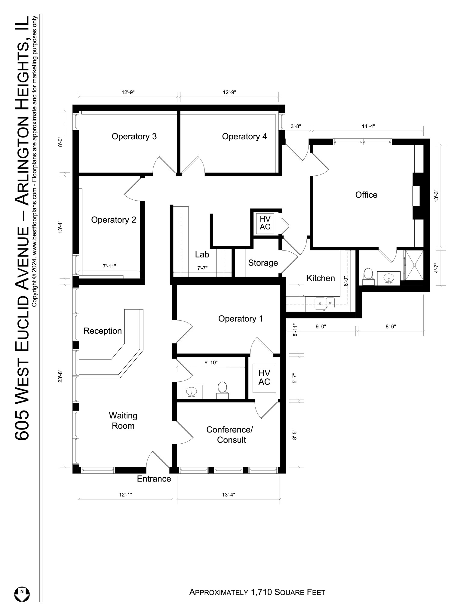 605-615 W Euclid Ave, Arlington Heights, IL à louer Plan de site– Image 1 sur 22