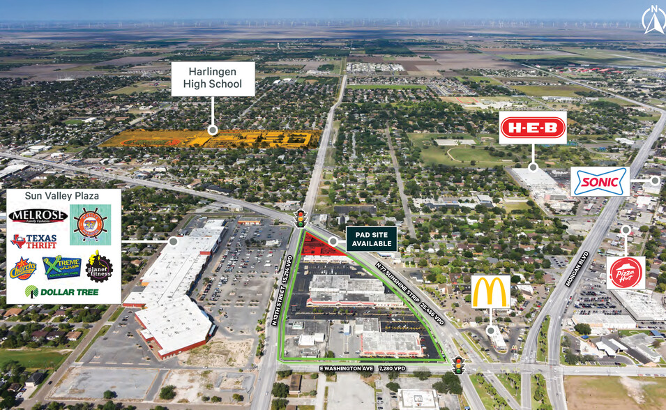 607 N 77 Sunshine Strip Pad Site, Harlingen, TX à louer - Photo de l’immeuble – Image 2 sur 4