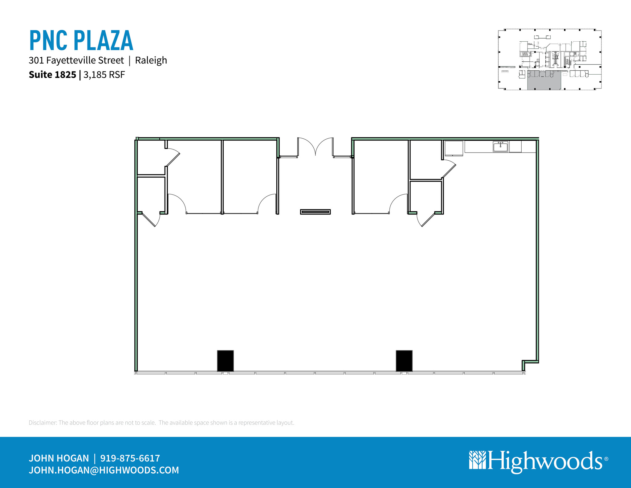 301 Fayetteville St, Raleigh, NC à louer Plan d’étage– Image 1 sur 1