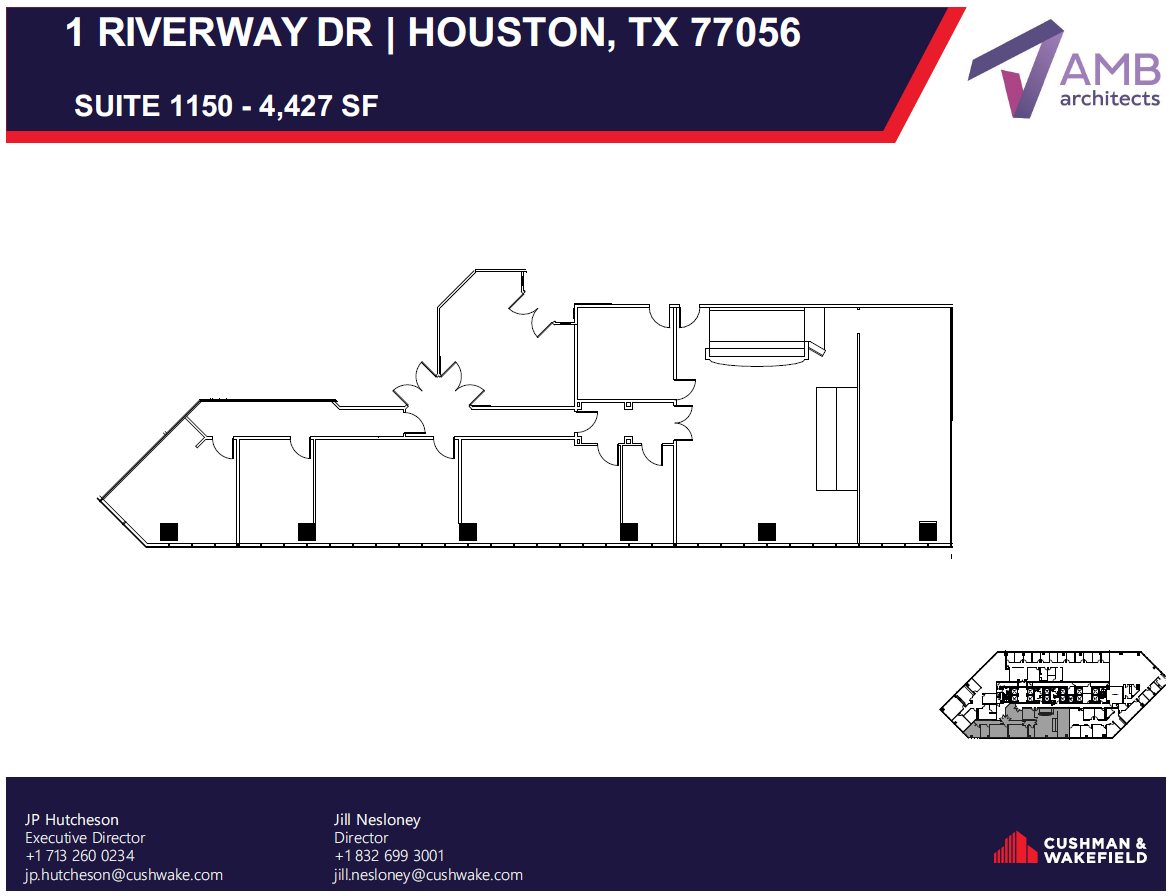 1 Riverway, Houston, TX à louer Plan d’étage– Image 1 sur 1