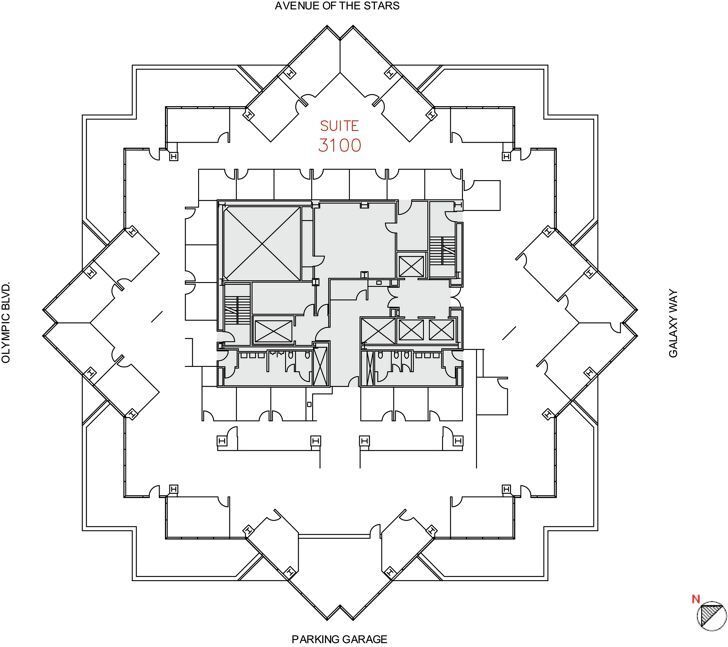 2121 Avenue of the Stars, Century City, CA à louer Plan d’étage– Image 1 sur 1